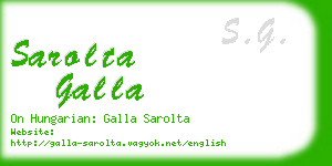 sarolta galla business card